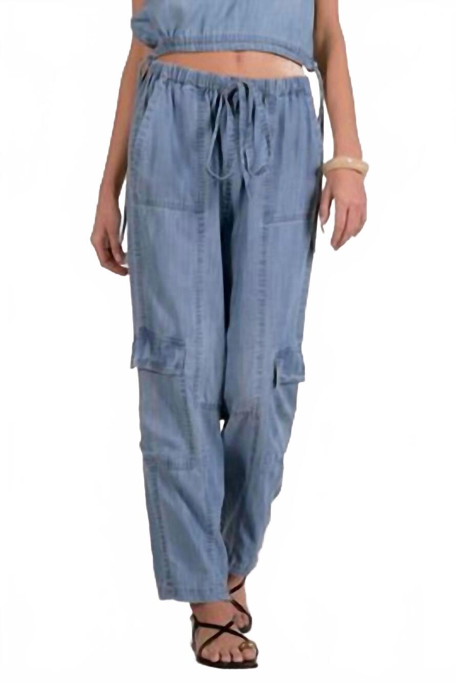 NEW ELAN women's cargo pants in denim